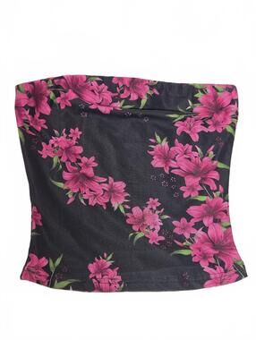 ZhouBoat Floral Print Strapless Tube Top Size Small